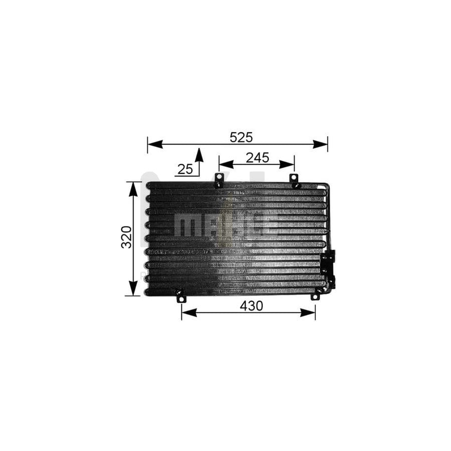 MAHLE ORIGINAL AC 195 000S Air conditioning condenser without dryer | ML Performance Car Parts