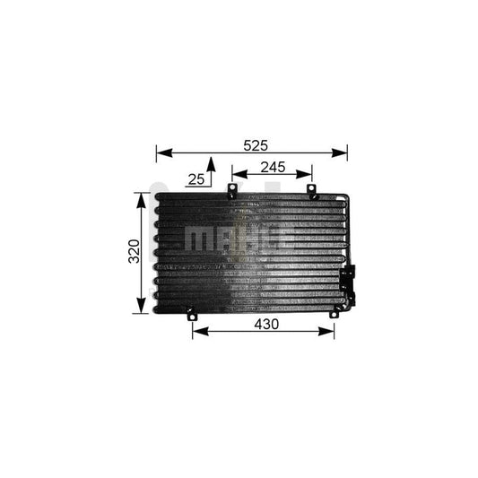 MAHLE ORIGINAL AC 195 000S Air conditioning condenser without dryer | ML Performance Car Parts