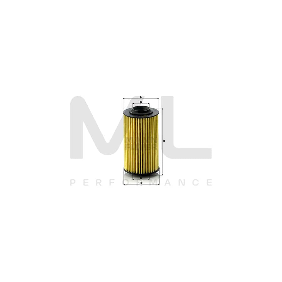 MANN-FILTER HU 6001 Oil Filter Filter Insert | ML Performance Car Parts