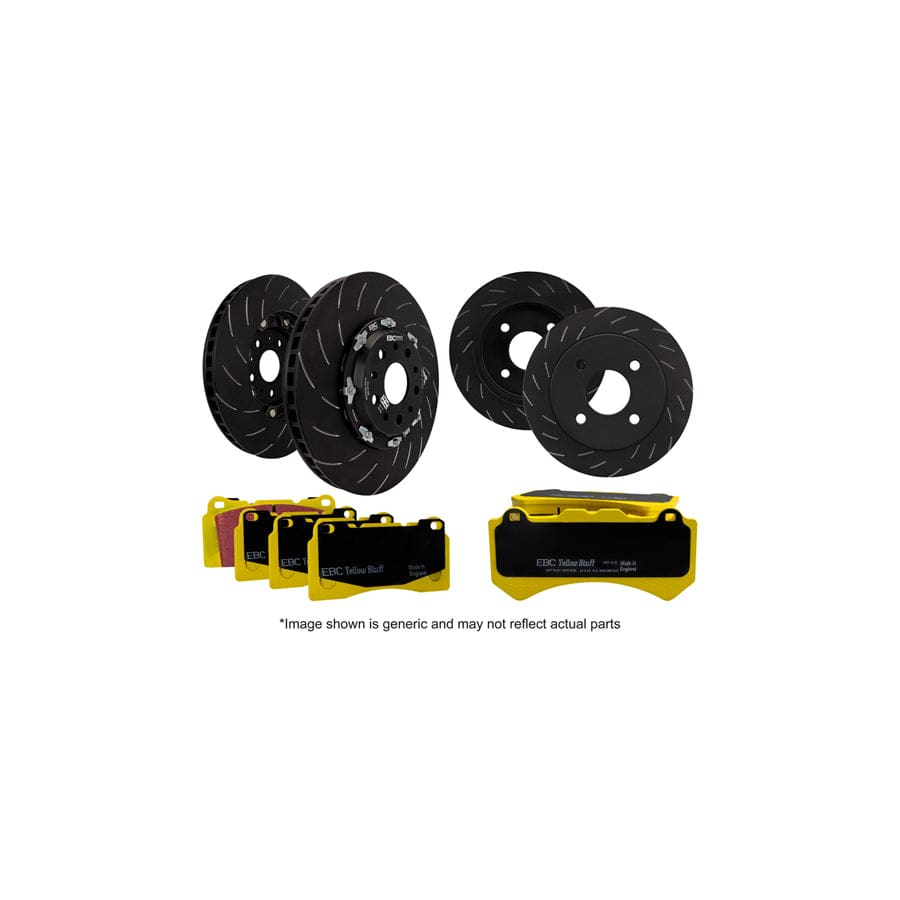 EBC P2DK030Y Seat Skoda Full Vehicle Kit Yellowstuff Pads & 2-Piece Fully-Floating Discs - TRW Caliper 1 | ML Performance UK Car Parts