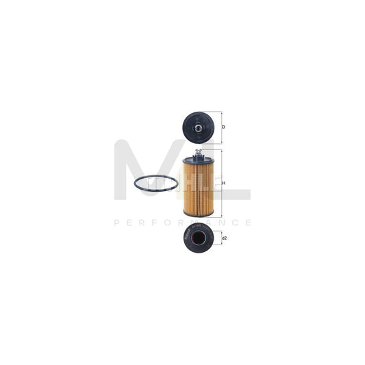 MAHLE ORIGINAL OX 1245D Oil Filter Filter Insert | ML Performance Car Parts