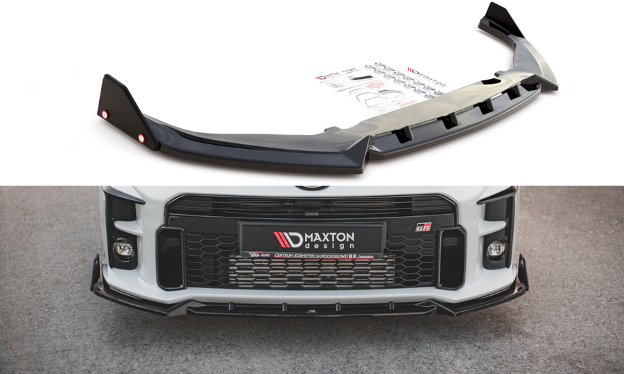 Maxton Design TO-YA-4-GR4-FD2T+FSF Front Splitter + Flaps V.2 Toyota GR Yaris MK4 | ML Performance UK Car Parts