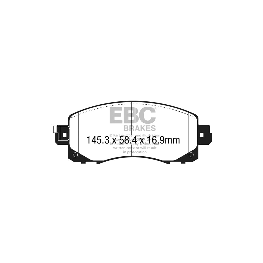 EBC DP22330 Subaru Greenstuff Front Brake Pads (Inc. Forester, Impreza, XV) 2 | ML Performance UK Car Parts