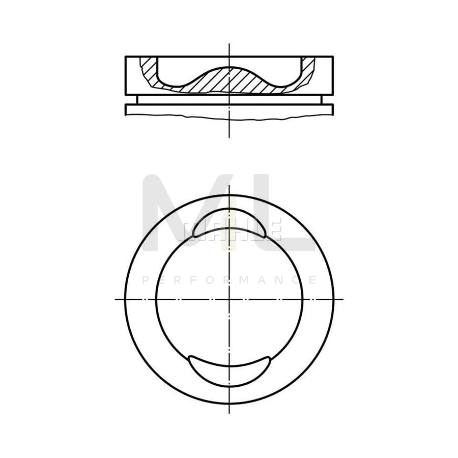 MAHLE ORIGINAL 029 98 00 Piston 75,01 mm, without cooling duct | ML Performance Car Parts