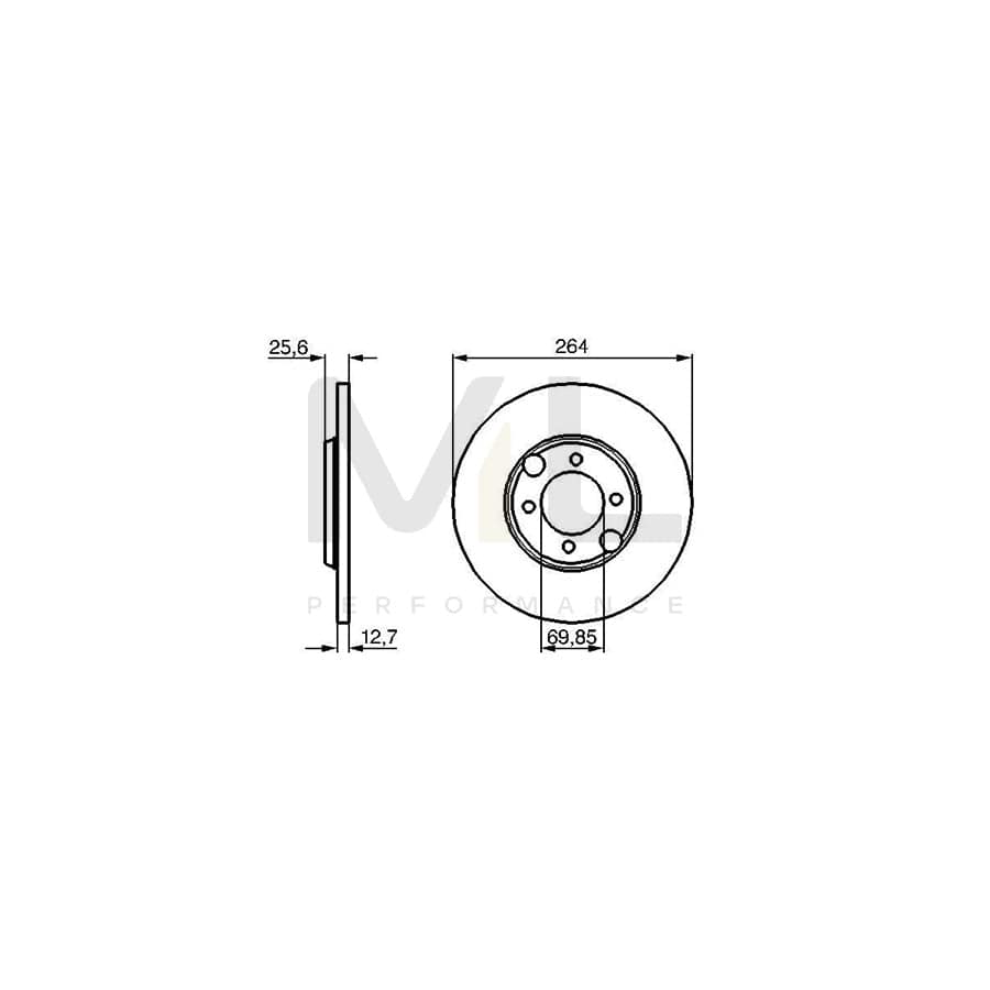 BOSCH 0 986 478 689 Brake Disc Solid, Oiled | ML Performance Car Parts