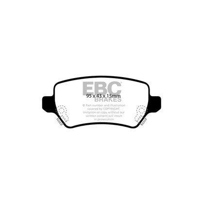 EBC DP31447C Holden Opel Vauxhall Redstuff Rear Brake Pads - Girling/TRW Caliper 2 | ML Performance UK Car Parts