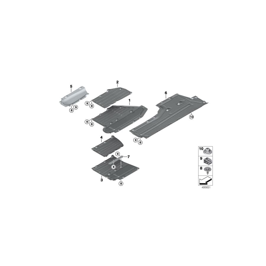 Genuine BMW 51757348358 G11 Underbody Panelling, Side On Right PHEV (Inc. 745e & 740e) | ML Performance UK Car Parts
