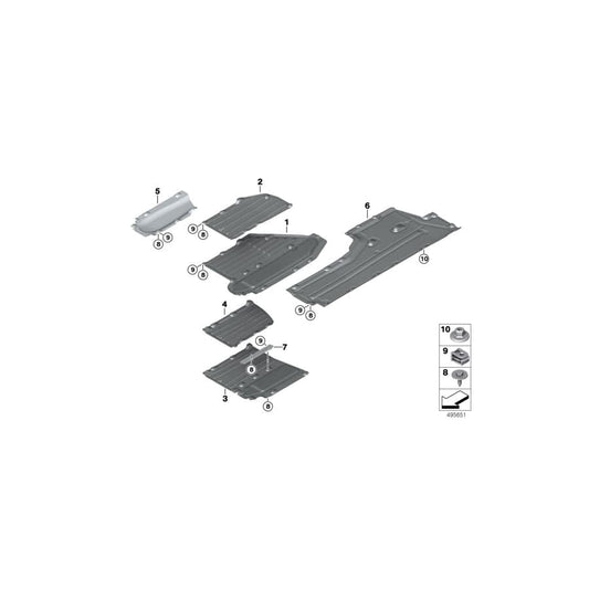 Genuine BMW 51757348358 G11 Underbody Panelling, Side On Right PHEV (Inc. 745e & 740e) | ML Performance UK Car Parts