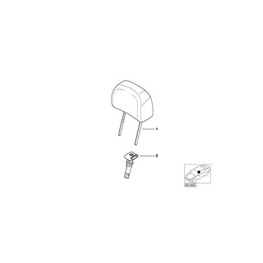 Genuine BMW 52107045630 E46 Head Rest Cloth GRAU (Inc. 325i, 328Ci & 330xd) | ML Performance UK Car Parts