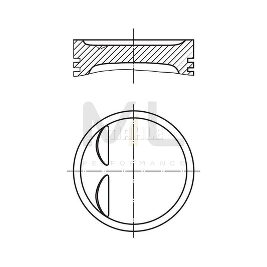 MAHLE ORIGINAL 081 PI 00110 002 Piston 77,50 mm, with piston rings, without cooling duct | ML Performance Car Parts