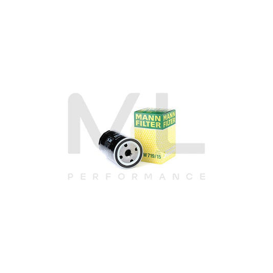 MANN-FILTER W 719/15 Oil Filter Spin-on Filter, with one anti-return valve | ML Performance Car Parts