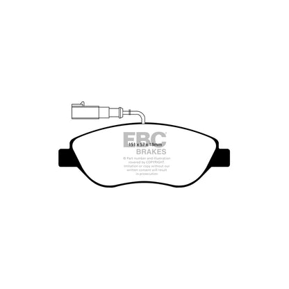 EBC DP41382R Alfa Romeo Fiat Lancia Yellowstuff Front Brake Pads - Bosch Caliper 2 | ML Performance UK Car Parts