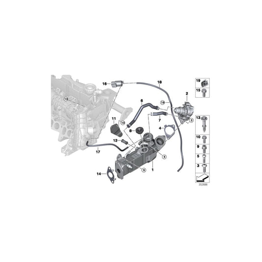 Genuine BMW 11718575403 Hose For Egr Cooler (Inc. Cooper D 1.6, Cooper SD & Cooper SD ALL4) | ML Performance UK Car Parts