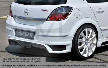 Rieger 00051267 Opel Astra H Rear Diffuser 2 | ML Performance UK Car Parts