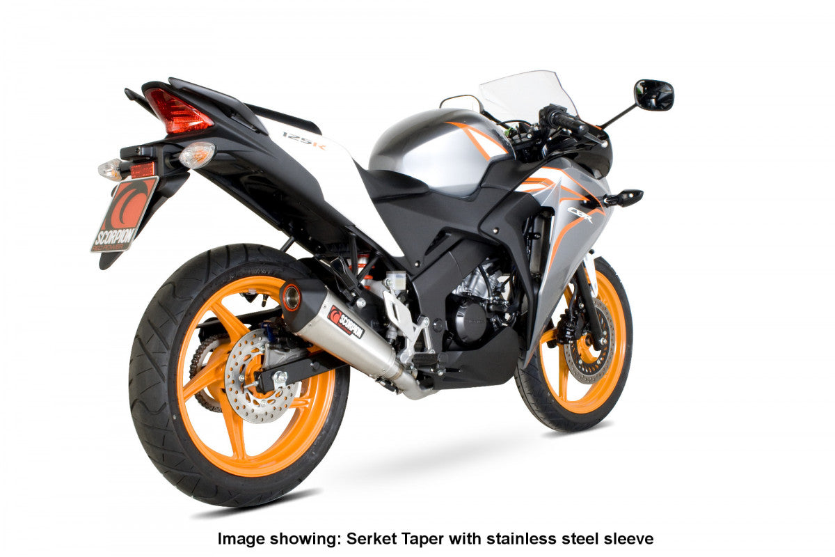 Scorpion RHA151TEO Honda CBR125 R Serket Taper Full System - Titanium Sleeve | ML Performance UK UK