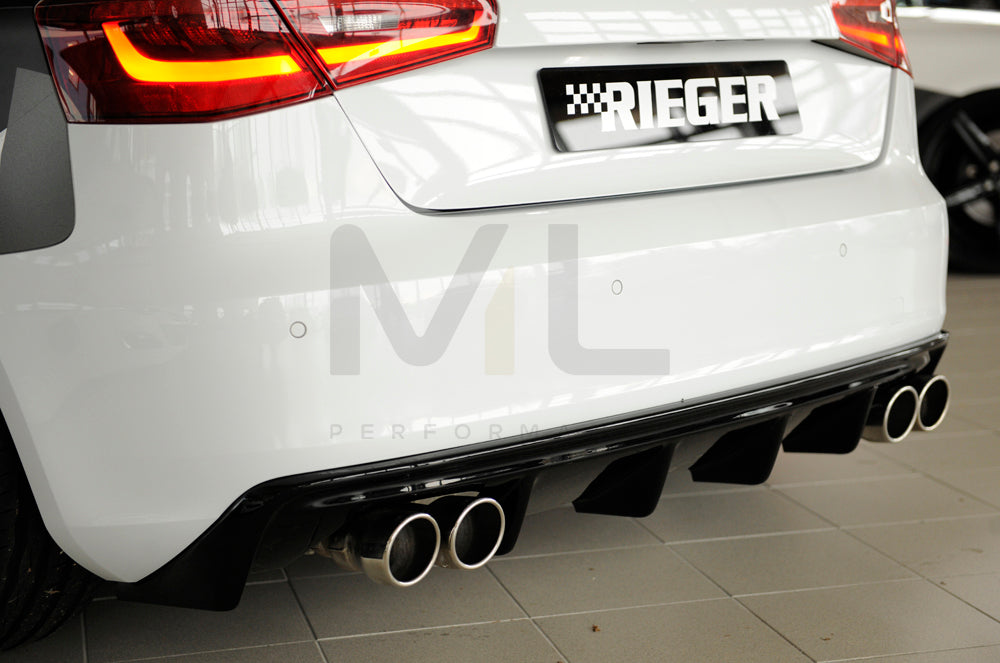 Rieger 00088101 Audi 8V A3 Rear Diffuser 6 | ML Performance UK Car Parts