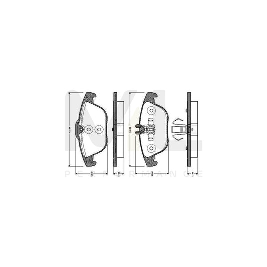 Bosch 0986Tb3049 Brake Pad Set Excl. Wear Warning Contact, With Accessories  | ML Performance Car Parts