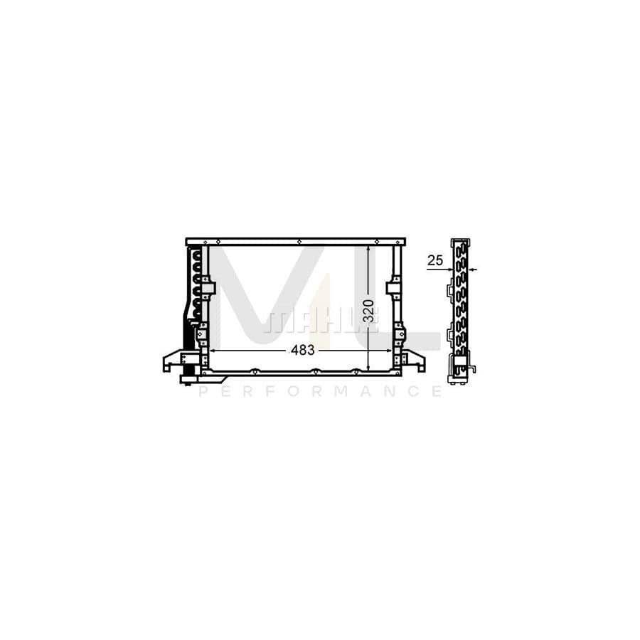 MAHLE ORIGINAL AC 512 000S Air conditioning condenser without dryer | ML Performance Car Parts