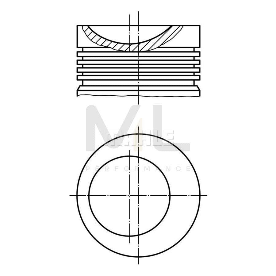 MAHLE ORIGINAL 034 83 02 Piston 81,51 mm | ML Performance Car Parts