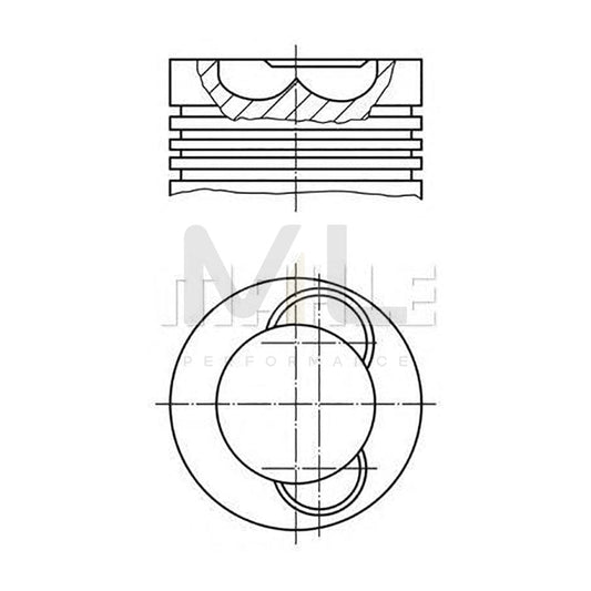 MAHLE ORIGINAL 061 60 00 Piston 115 mm, with piston rings, with piston ring carrier | ML Performance Car Parts