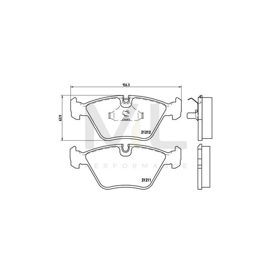 Brembo P 61 049 Brake Pad Set Prepared For Wear Indicator | ML Performance Car Parts