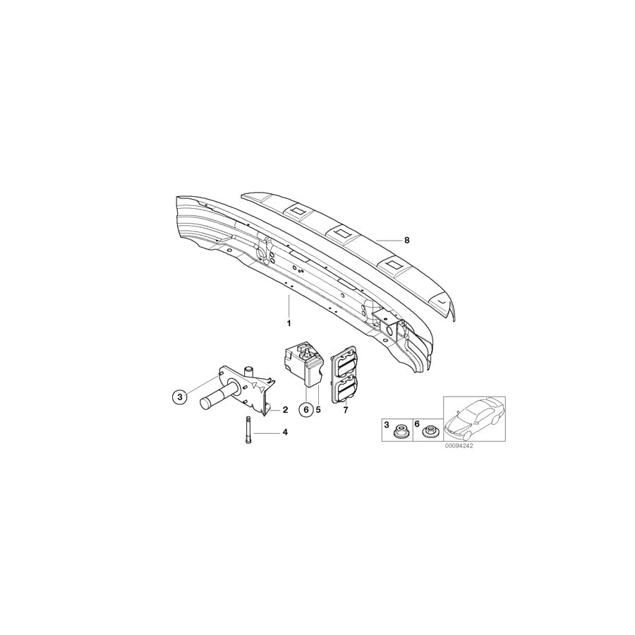 Genuine BMW 51122268674 E36 Carrier (Inc.  & Z3 M) | ML Performance UK Car Parts