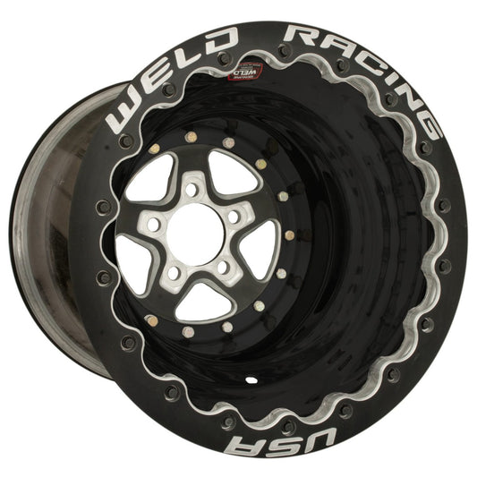 Weld 88B-616B280UB Alumastar Wheel 16x16 5x4.75 ET-89 BS5 Black Center - Black Shell
