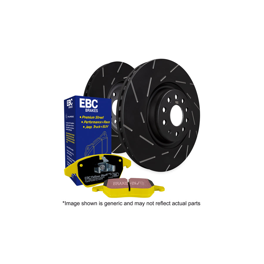 EBC PD08KR318 Seat VW Yellowstuff Rear Brake Pad & USR Disc Kit - Girling/TRW Caliper 1 | ML Performance UK Car Parts