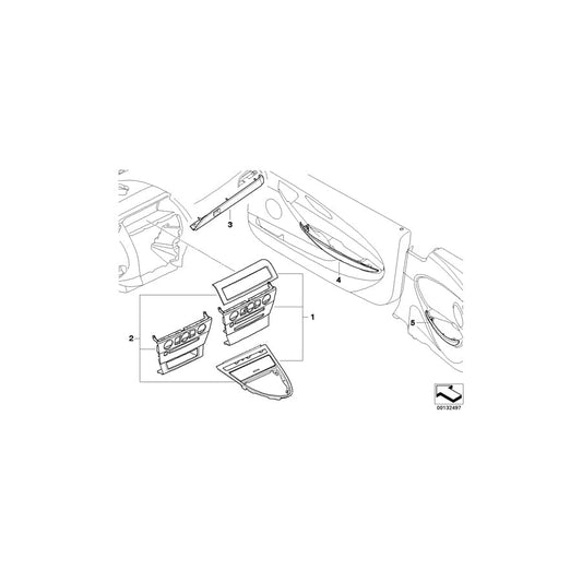 Genuine BMW 51417116056 E63 E64 Decorative Strip, Door Front Right BIRKE BEIGE (Inc. 630i, 635d & 650i) | ML Performance UK Car Parts