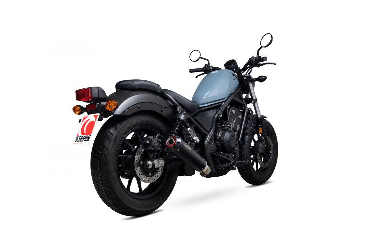 Scorpion PHA191BCER Honda CMX500 (Rebel) Red Power Slip-On - Black Ceramic Coated Sleeve | ML Performance UK UK
