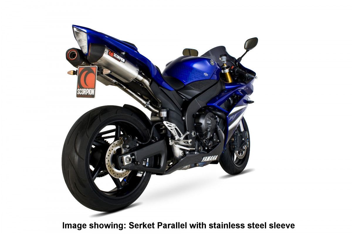 Scorpion RYA81CEO Yamaha YZF-R1 Serket Parallel Slip-On (Pair) - Carbon Fibre Sleeve | ML Performance UK UK