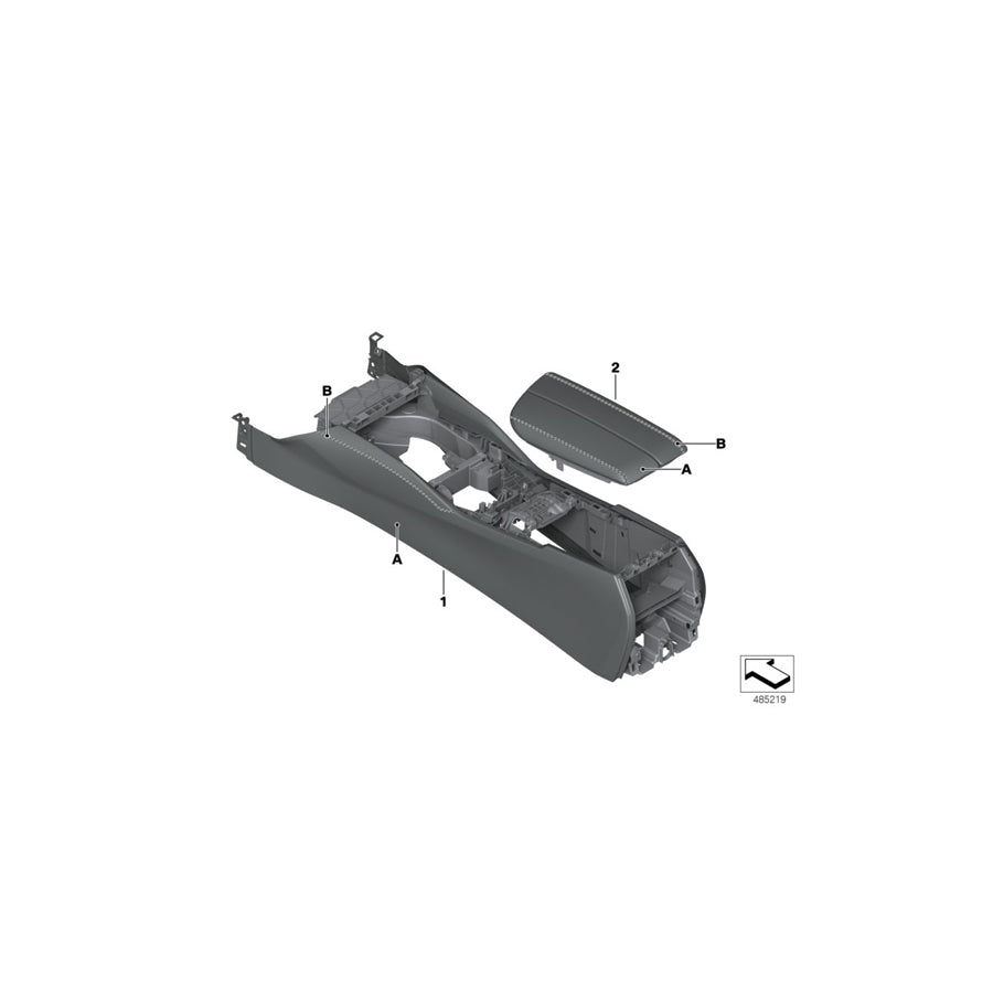 Genuine BMW 51167992333 G31 F90 G30 Armrest, Center Console, Leather INDIVIDUAL (Inc. 530i, 520i 1.6 & 520dX) | ML Performance UK