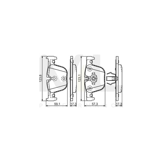 Bosch 0986Tb3182 Brake Pad Set  | ML Performance Car Parts
