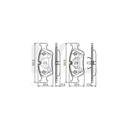 Bosch 0986495060 Brake Pad Set With Mounting Manual BP1475 | ML Performance Car Parts