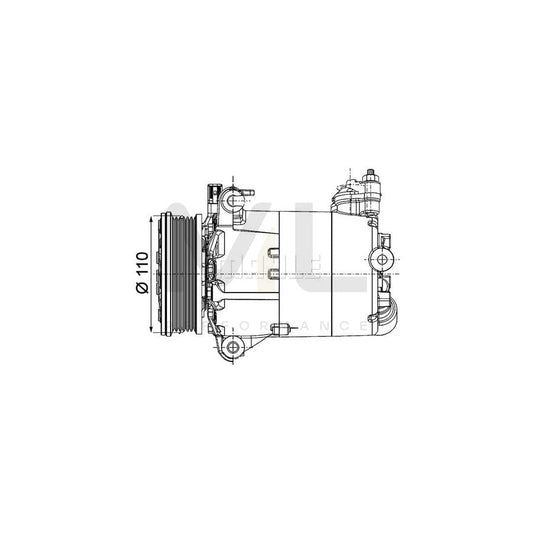 MAHLE ORIGINAL ACP 1357 000P Compressor, air conditioning PAG 46 YF, Refrigerant: R 1234yf, R 134a, with seal ring, without oil drain plug | ML Performance Car Parts