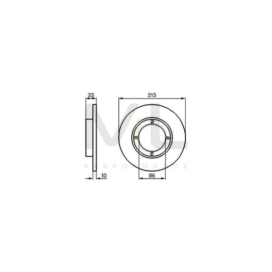 BOSCH 0 986 478 376 Brake Disc Solid, Oiled | ML Performance Car Parts