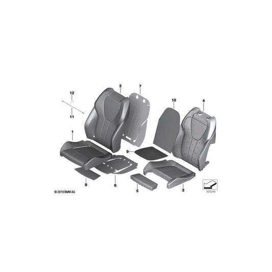 Genuine BMW 52108493336 G06 Leather Cover Sport Backrest Right TACORAROT (Inc. X6 30iX, X6 40i & X6 M50iX) | ML Performance UK Car Parts