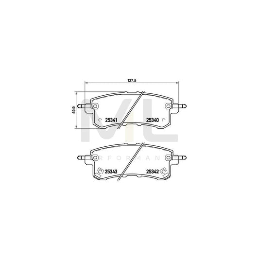 Brembo P 56 082 Brake Pad Set With Acoustic Wear Warning | ML Performance Car Parts