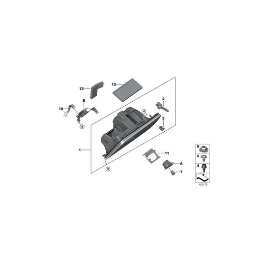 Genuine BMW 51167941048 G02 G01 Glove Box Air Freshener SCHWARZ (Inc. X4 20iX, X4 30iX & X4 20dX) | ML Performance UK