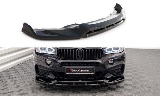 Maxton Design BM-X6-16-MPACK-FD3T+FD3RT Front Splitter V.3 BMW X6 M-Pack F16 | ML Performance UK Car Parts