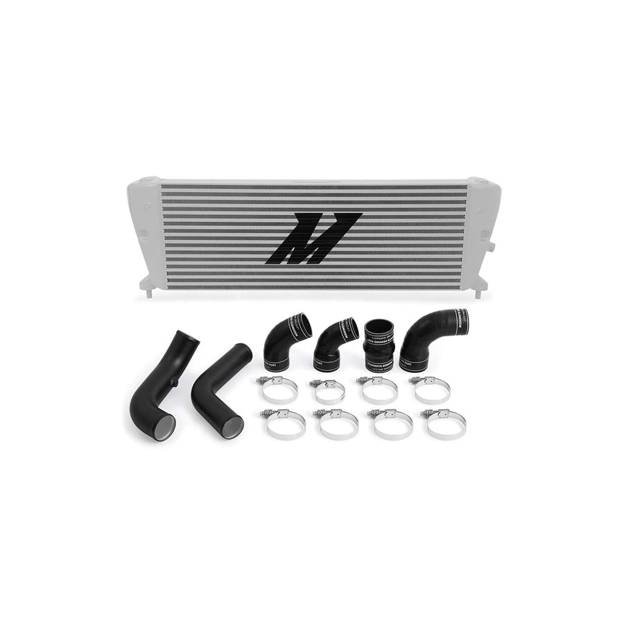 Mishimoto MMINT-RGR-11KSLBK Ford Ranger 3.2L Diesel Intercooler Kit 2011+ Silver w/ Wrinkle Black Pipes