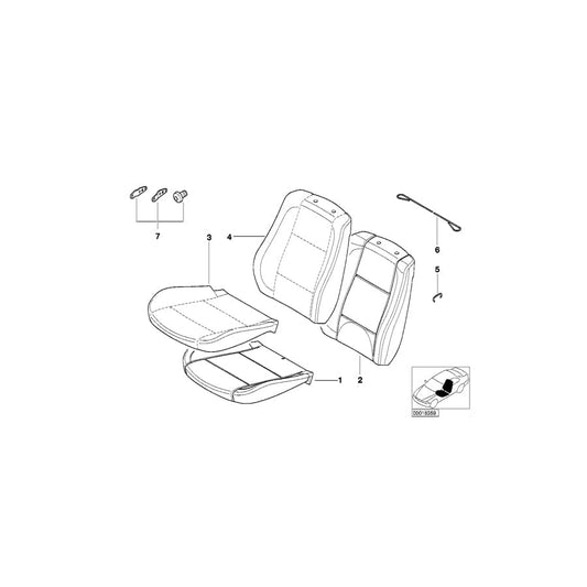 Genuine BMW 52103412187 E83 E83 Seat Cover Cloth ANTHRAZIT (Inc. X3 3.0i, X3 2.5i & X3 3.0d) | ML Performance UK Car Parts