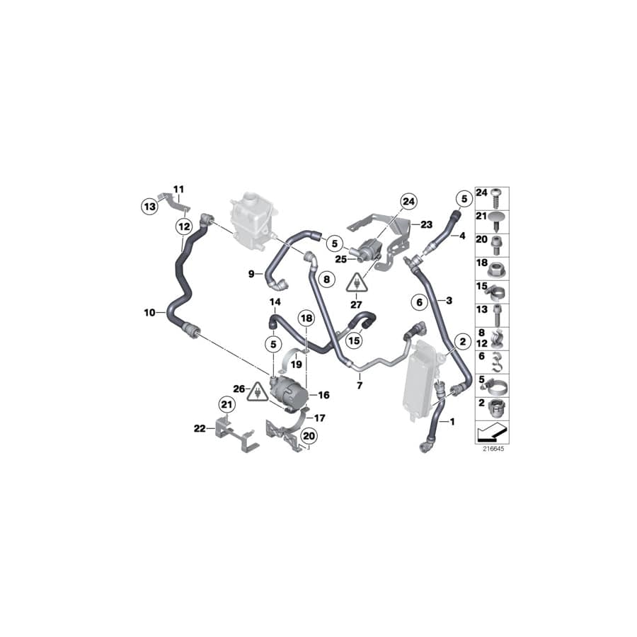 Genuine BMW 11721134746 F04 E83 E53 Hose Clamp (Inc. X5 4.4i, X3 3.0si & X3 2.5si) | ML Performance UK Car Parts