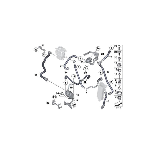 Genuine BMW 11721134746 F04 E83 E53 Hose Clamp (Inc. X5 4.4i, X3 3.0si & X3 2.5si) | ML Performance UK Car Parts