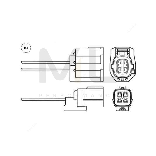 NTK Lambda Sensor - Oxygen / O2 Sensor UAA0001-MD005 (NGK 95845) | ML Car Parts UK | ML Performance