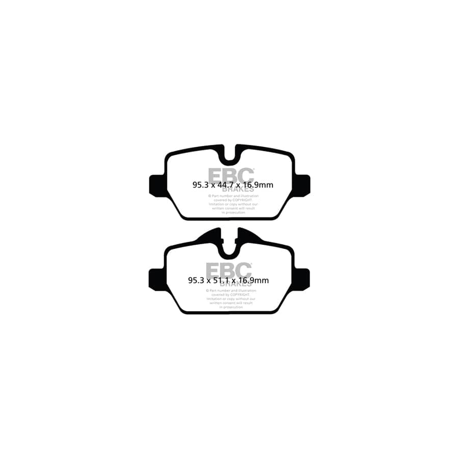 EBC PDKR618 Mini R60 R61 Ultimax Rear Brake Pad & Plain Disc Kit - TRW Caliper 2 | ML Performance UK Car Parts