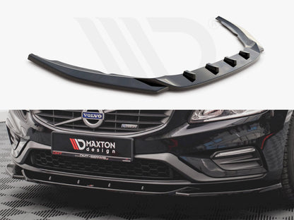 Maxton Design VO-S60-2F-RDESIGN-FD2T Front Splitter V2 Volvo S60 R-design MK2 (2014-2018) | ML Performance UK Car Parts