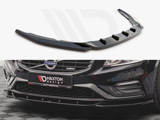 Maxton Design VO-S60-2F-RDESIGN-FD2T Front Splitter V2 Volvo S60 R-design MK2 (2014-2018) | ML Performance UK Car Parts