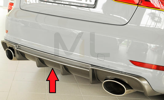 Rieger 00099369 Audi 8V Rear Diffuser (A3 & S3) 1 | ML Performance UK Car Parts