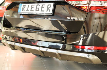 Rieger 00099364 Skoda 3T 3V Superb III Rear Diffuser 7 | ML Performance UK Car Parts